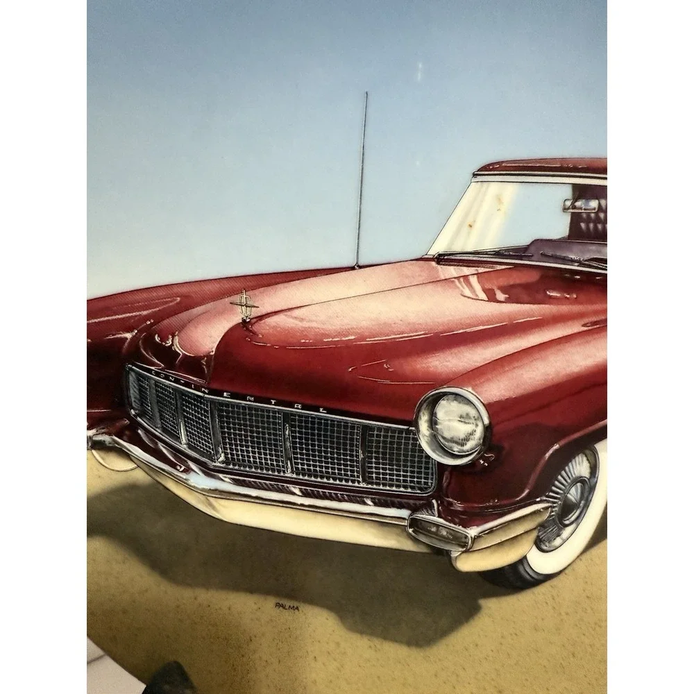 Dream‎ Machines '56 CONTINENTAL Plate 1956 #4 Lincoln Car Burgundy Palma 8932A